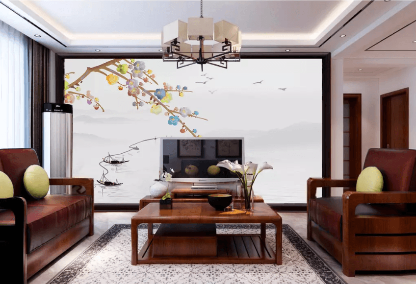 3D Color Flower Boat 1392 Wallpaper AJ Wallpaper 2