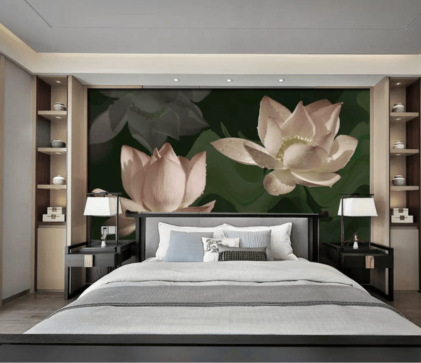 3D Blooming Lotus 1379 Wallpaper AJ Wallpaper 2
