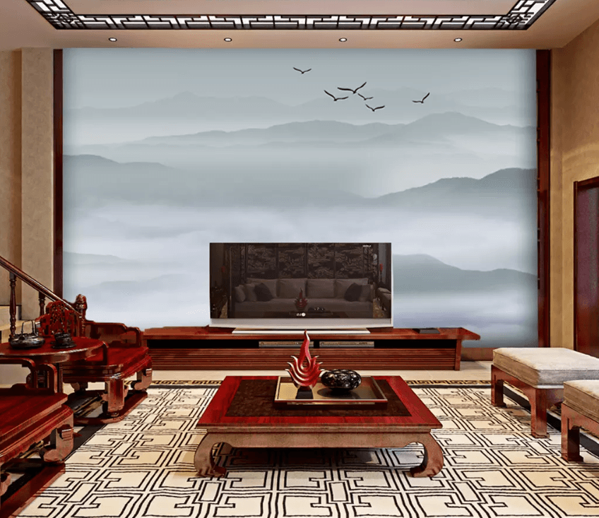3D Cloud Hazy Mountain 1374 Wallpaper AJ Wallpaper 2