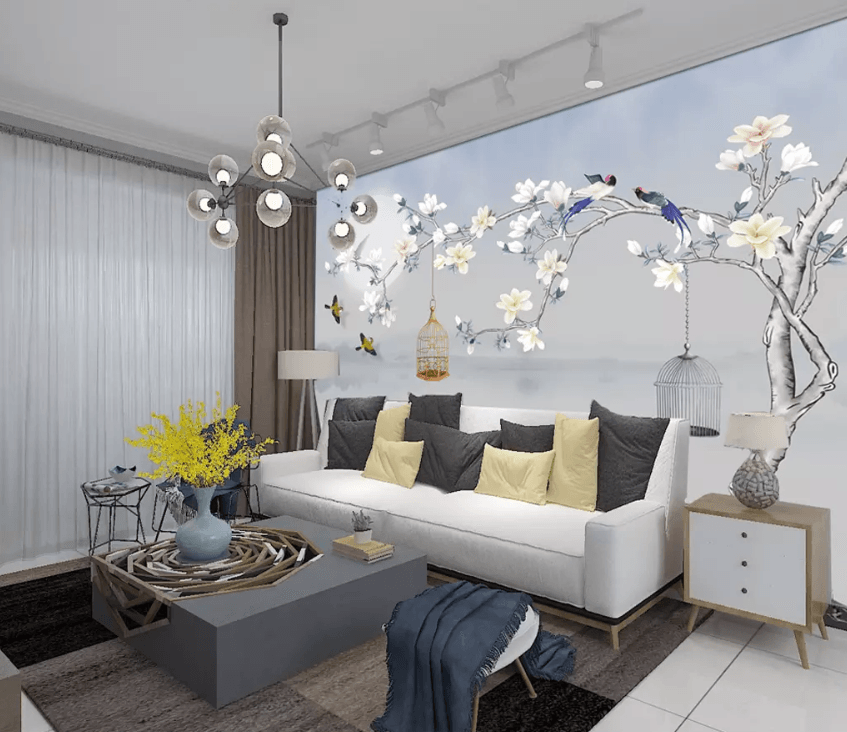 3D Hanging Bird Cage 1373 Wallpaper AJ Wallpaper 2