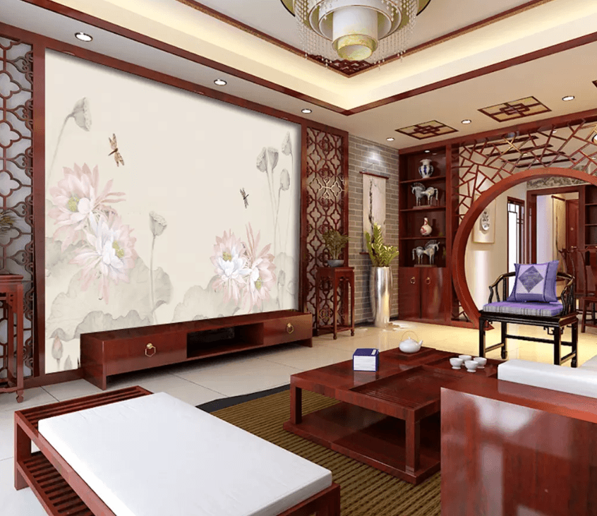 3D Dragonfly Lotus Seed 1346 Wallpaper AJ Wallpaper 2