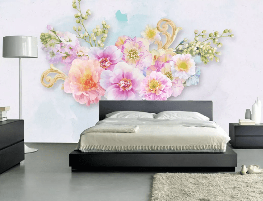 3D Safflower Decoration 1331 Wallpaper AJ Wallpaper 2