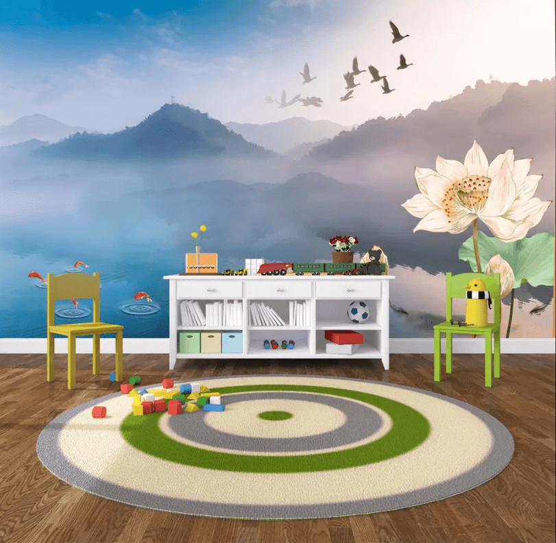 3D Lotus Seed Fish 1329 Wallpaper AJ Wallpaper 2