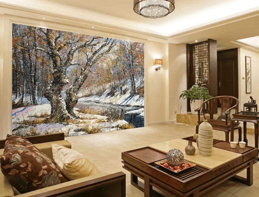 3D Oil Painting Withered Tree 1207 Wallpaper AJ Wallpaper 2