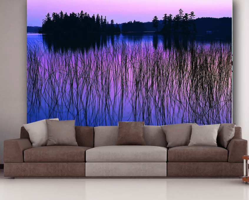 3D Night Reed River 1196 Wallpaper AJ Wallpaper 2