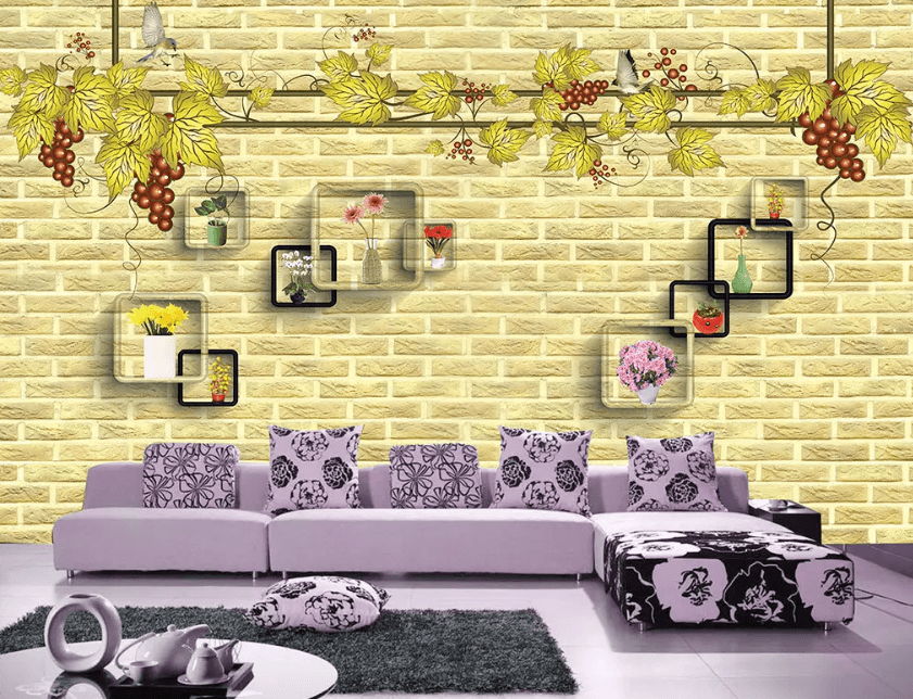 3D Box Decoration Flower 1157 Wallpaper AJ Wallpaper 2