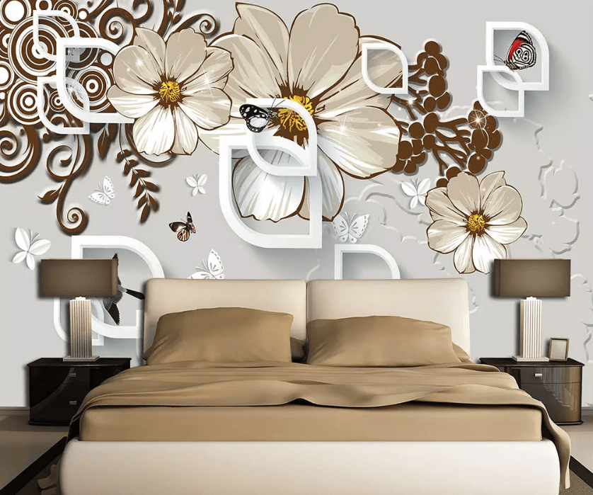 3D Mouth Frame Butterfly 1156 Wallpaper AJ Wallpaper 2