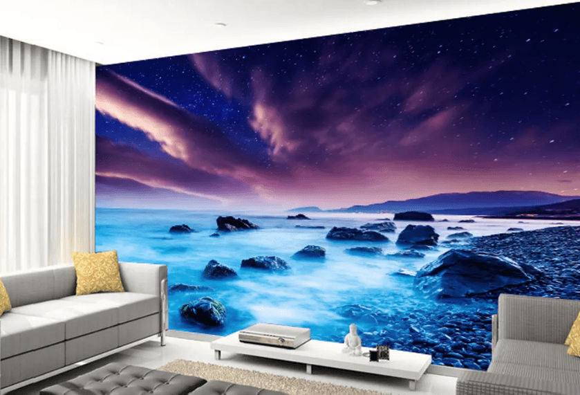 3D Purple Cloud Stone 1147 Wallpaper AJ Wallpaper 2