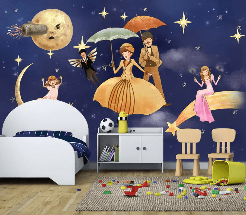 3D Moon Umbrella 1129 Wallpaper AJ Wallpaper 2