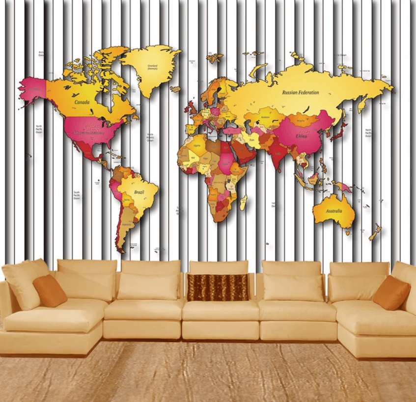 3D Warm Color Map 1122 Wallpaper AJ Wallpaper 2