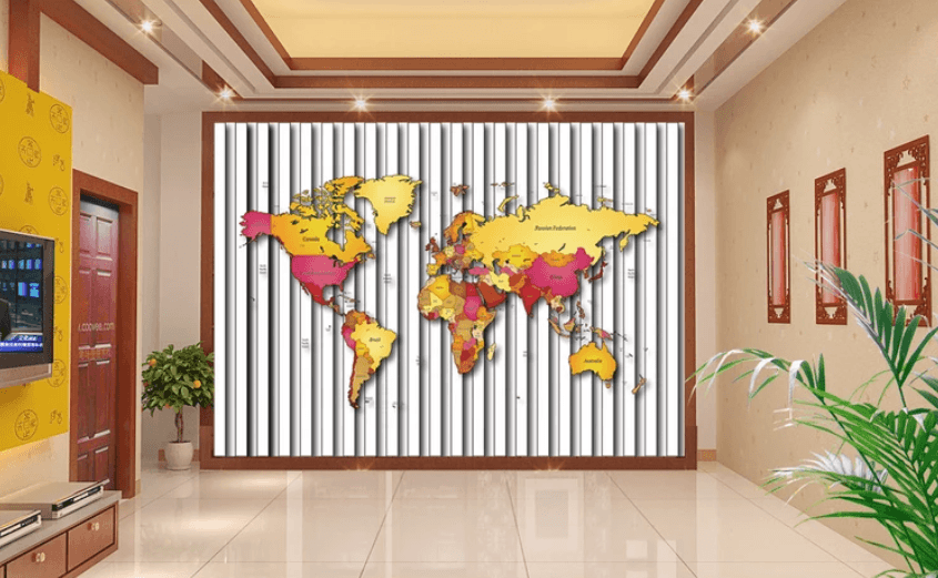 3D Warm Color Map 1122 Wallpaper AJ Wallpaper 2