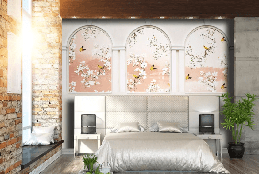 3D Window Flowers Birds 1114 Wallpaper AJ Wallpaper 2