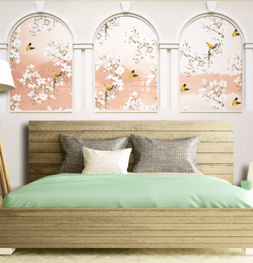 3D Window Flowers Birds 1114 Wallpaper AJ Wallpaper 2