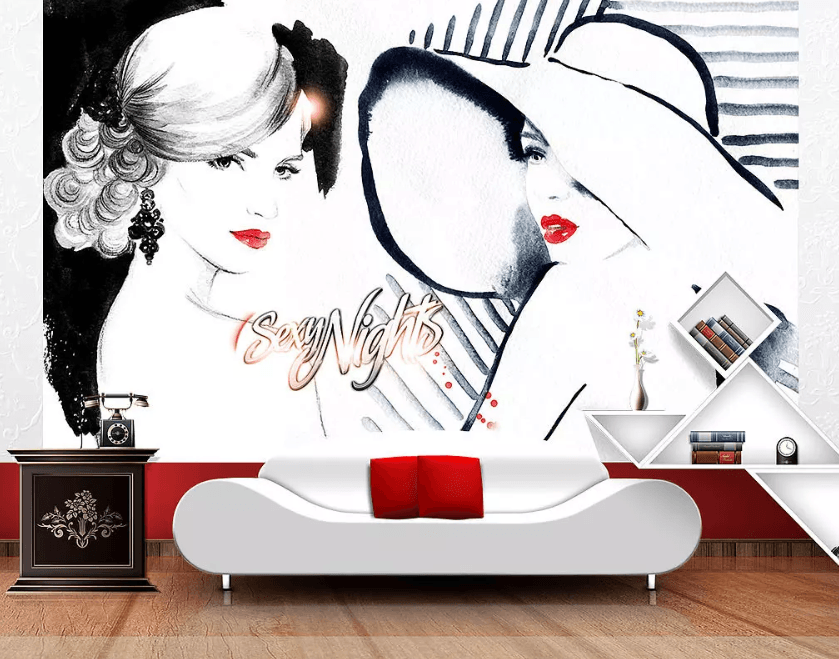 3D Side Face Woman Hat 1079 Wallpaper AJ Wallpaper 2