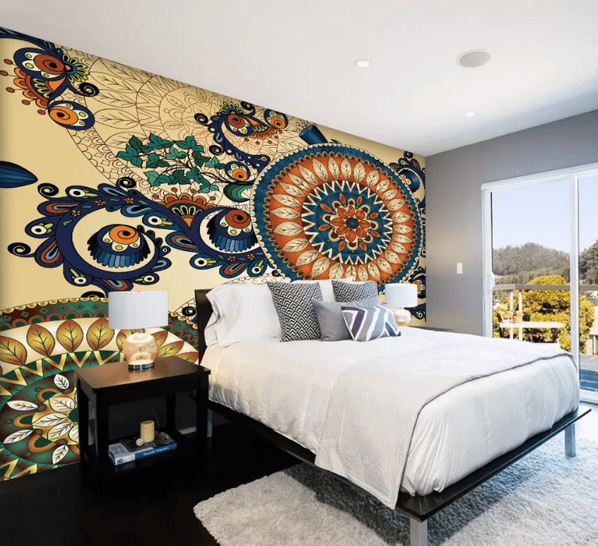 3D Round Leaf Pattern 1076 Wallpaper AJ Wallpaper 2