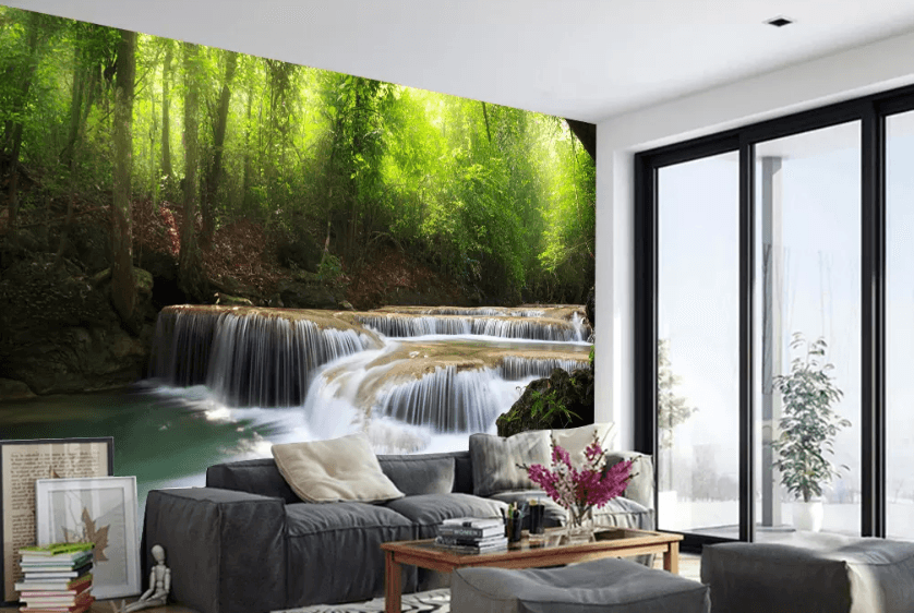 3D Woods Stream 1069 Wallpaper AJ Wallpaper 2