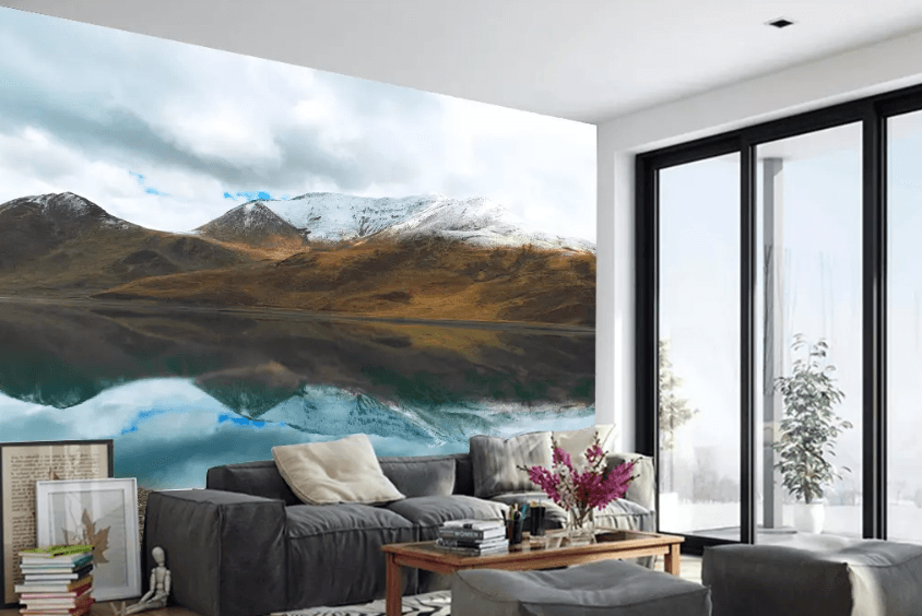 3D Snow Mountain River 1048 Wallpaper AJ Wallpaper 2