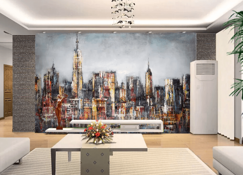 3D Oil Painting Building 1043 Wallpaper AJ Wallpaper 2