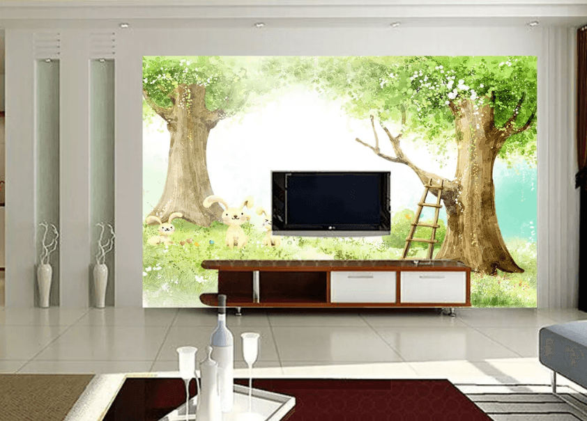 3D Big Tree Path 1025 Wallpaper AJ Wallpaper 2