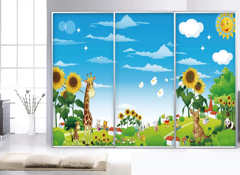 3D Giraffe Sunflower 994 Wallpaper AJ Wallpaper 2