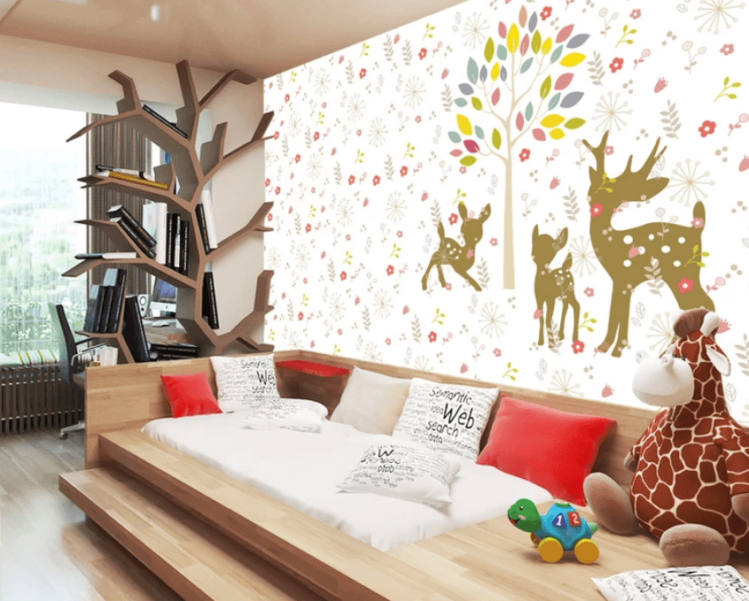 3D Snowflake Deer 940 Wallpaper AJ Wallpaper 2