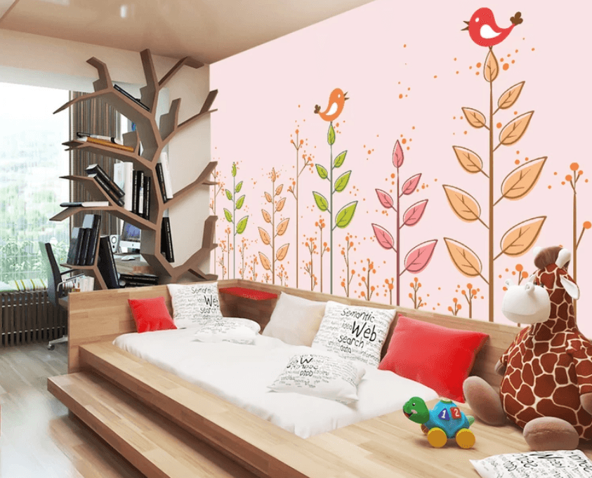 3D Leaf Bird Tweet 913 Wallpaper AJ Wallpaper 2