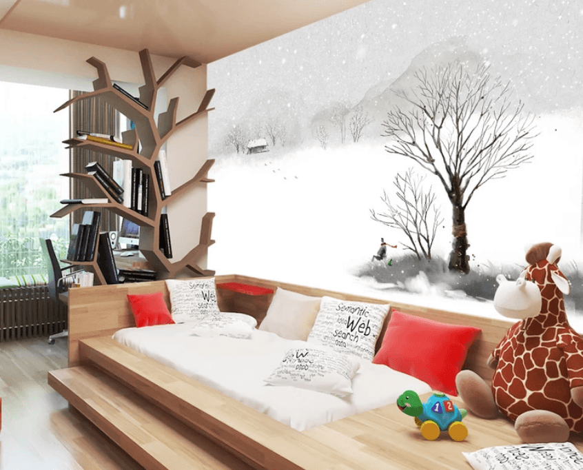 3D Snow House 908 Wallpaper AJ Wallpaper 2