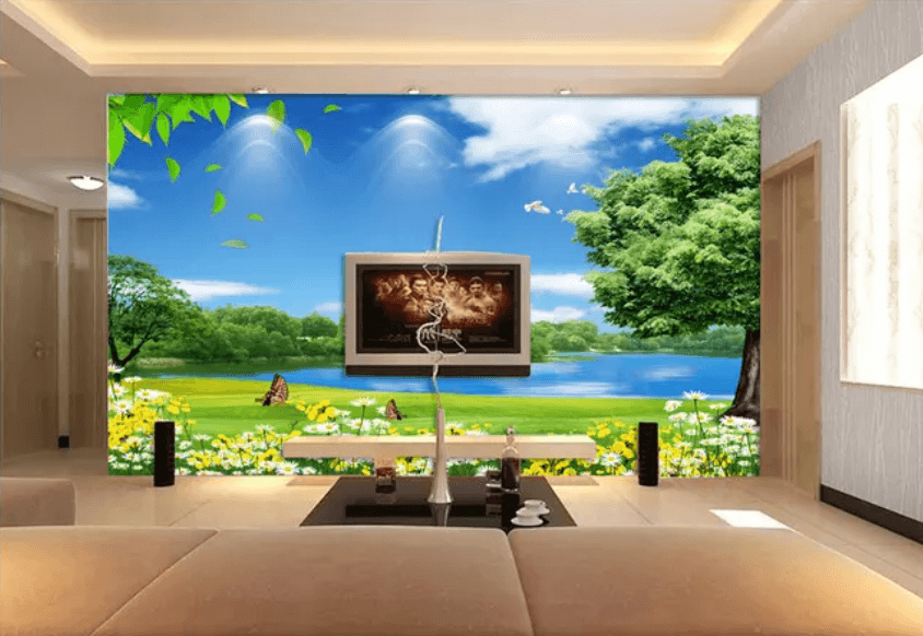 3D Chrysanthemum Butterfly Fragrance 902 Wallpaper AJ Wallpaper 2