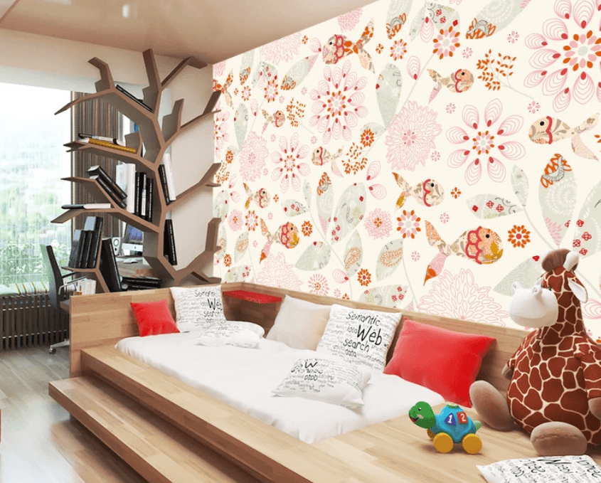 3D Pink Flower Pattern 890 Wallpaper AJ Wallpaper 2