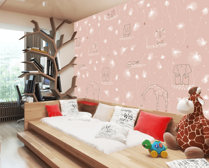 3D Hippo Feather 877 Wallpaper AJ Wallpaper 2