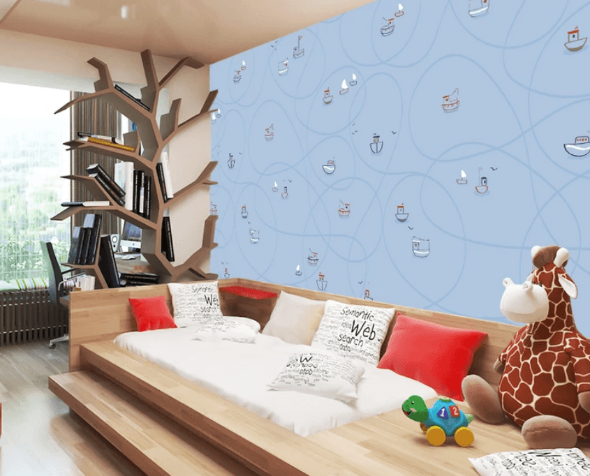 3D Lovely Boat 871 Wallpaper AJ Wallpaper 2
