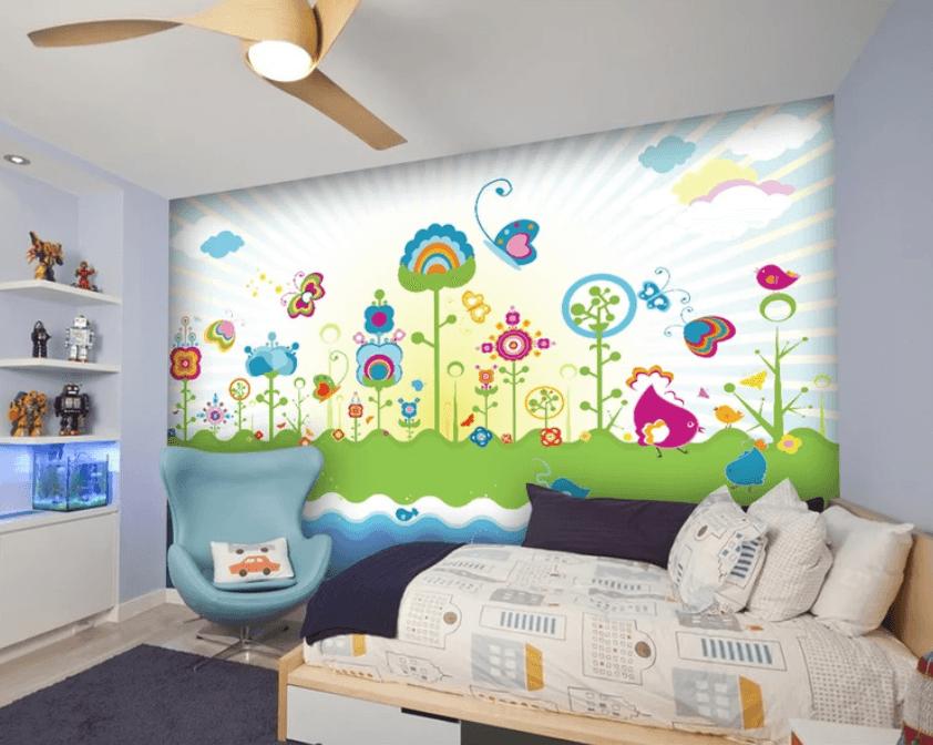 3D Cute Rainbow Dolphin 858 Wallpaper AJ Wallpaper 2