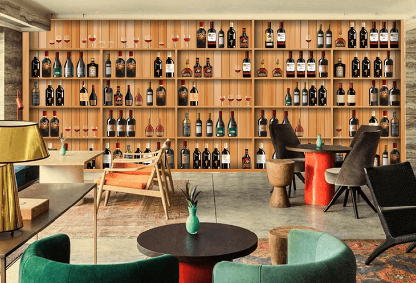 3D Red Wine Shelf 846 Wallpaper AJ Wallpaper 2