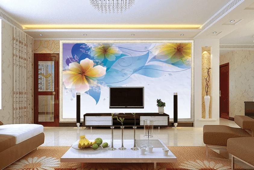 3D Decorative Beautiful Flowers 842 Wallpaper AJ Wallpaper 2