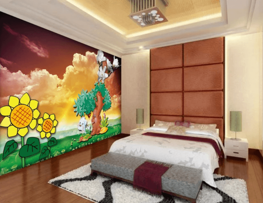 3D Cartoon Tree Flower 833 Wallpaper AJ Wallpaper 2