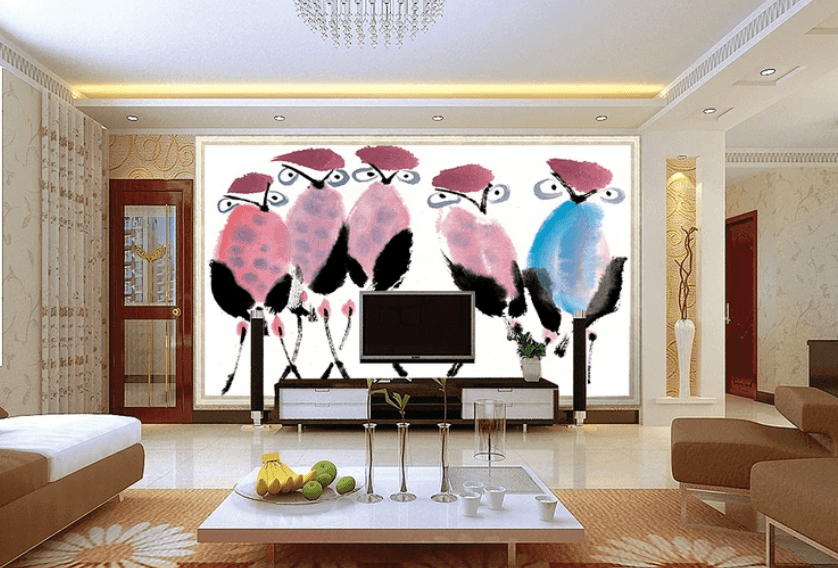 3D Ink Painting Bird 828 Wallpaper AJ Wallpaper 2