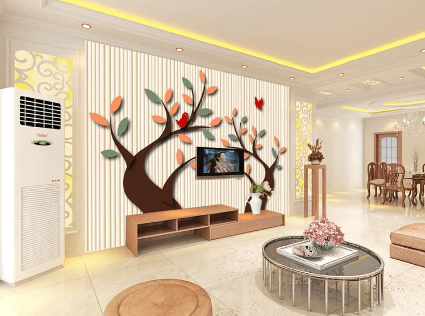 3D Crop Tree Pattern 822 Wallpaper AJ Wallpaper 2