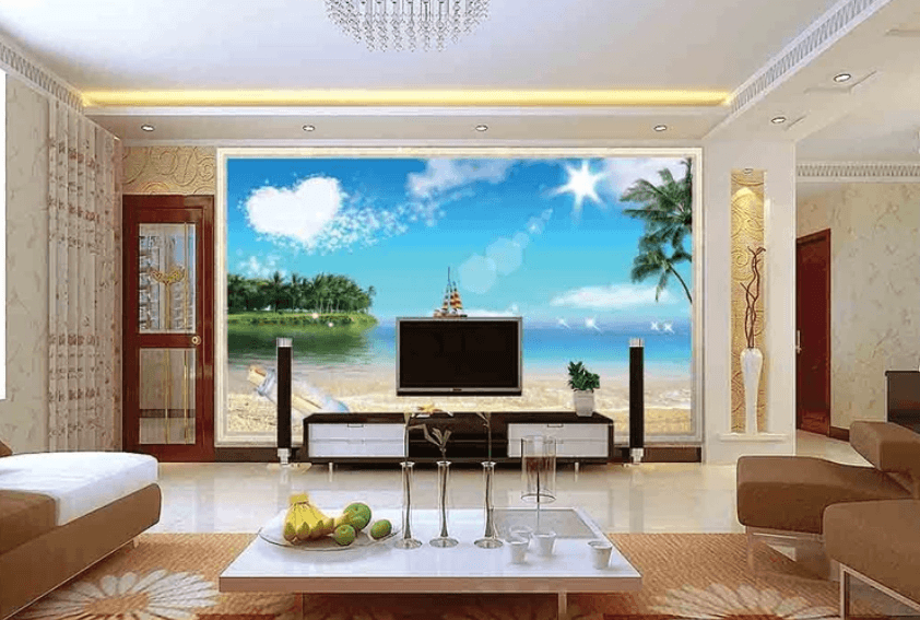 3D Beach Drift Bottle Starfish 803 Wallpaper AJ Wallpaper 2