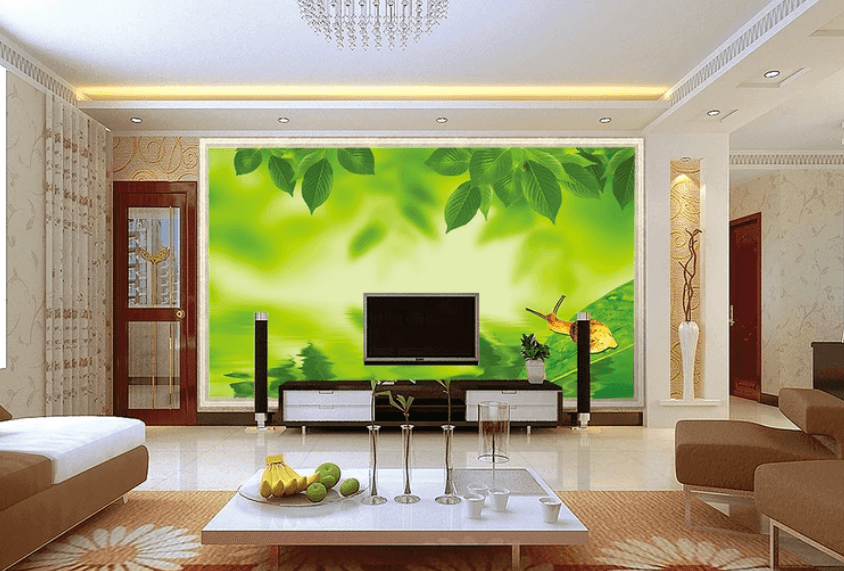 3D Leaves Snails 786 Wallpaper AJ Wallpaper 2