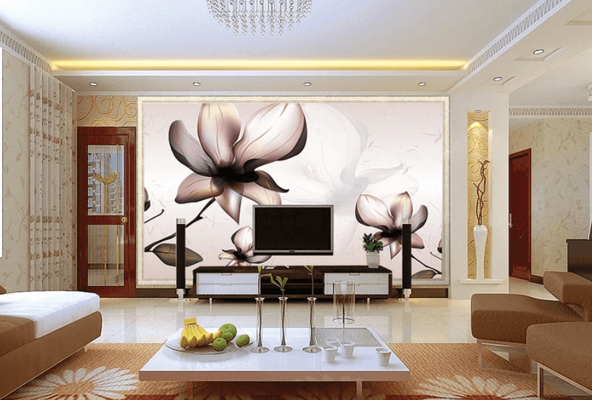 3D Transparent Purple Flower 788 Wallpaper AJ Wallpaper 2