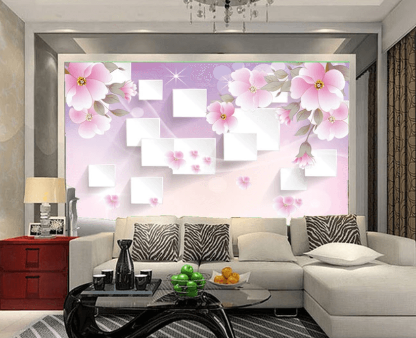 3D Flower Square Shining 765 Wallpaper AJ Wallpaper 2