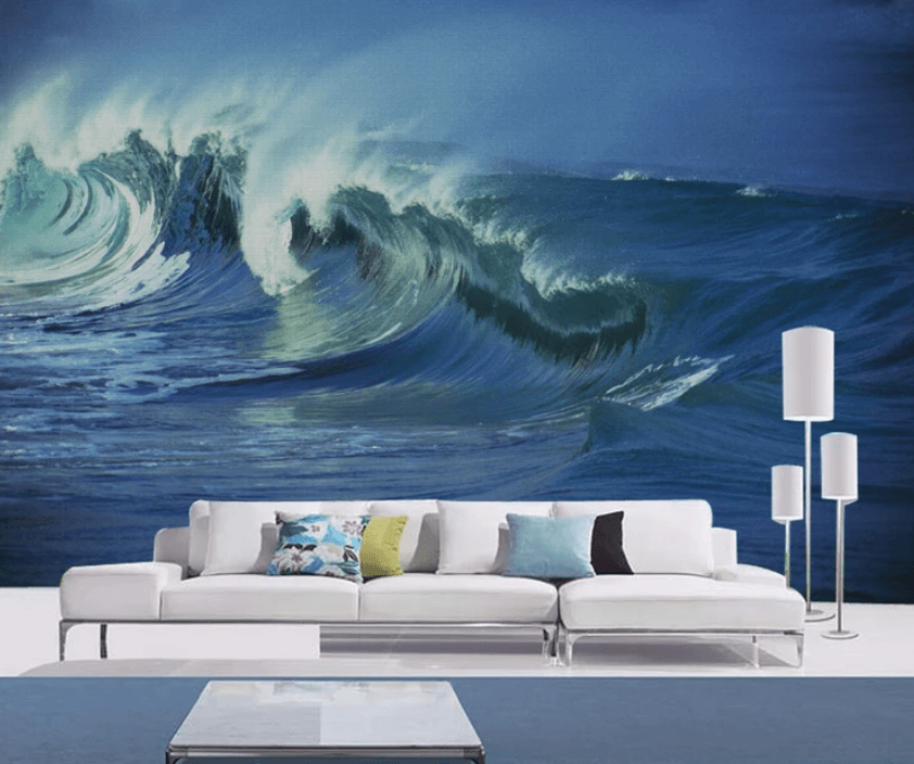 3D Oil Painting Wave 742 Wallpaper AJ Wallpaper 2