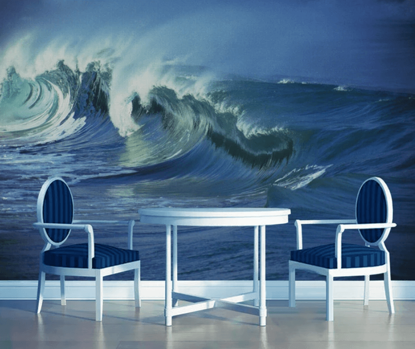 3D Oil Painting Wave 742 Wallpaper AJ Wallpaper 2