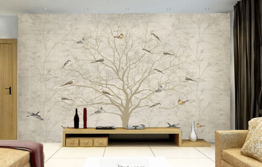 3D Tree Bird Staying 739 Wallpaper AJ Wallpaper 2