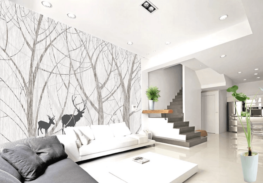 3D Tree Dead Branch deer 735 Wallpaper AJ Wallpaper 2