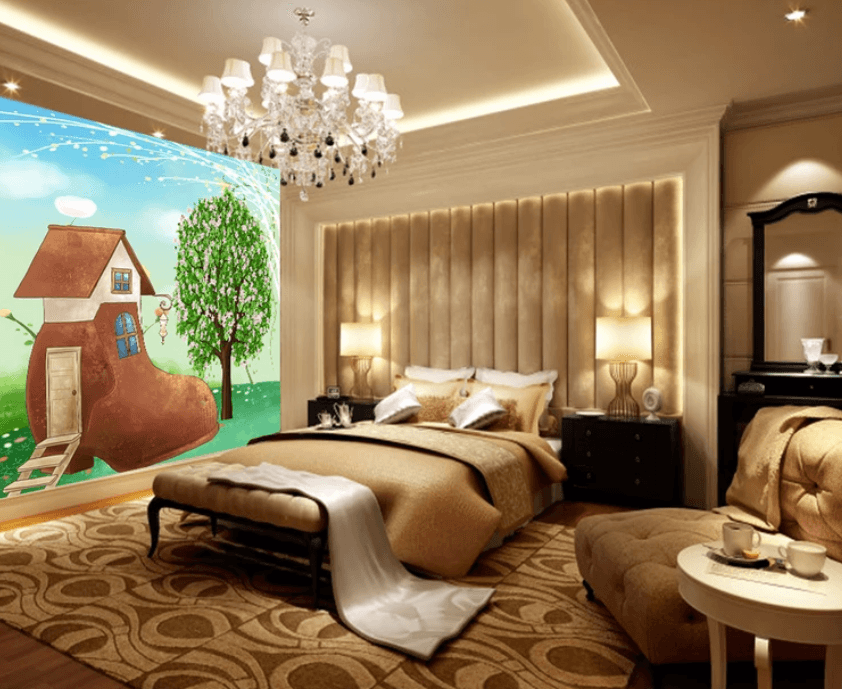 3D Cottage Tree 719 Wallpaper AJ Wallpaper 2