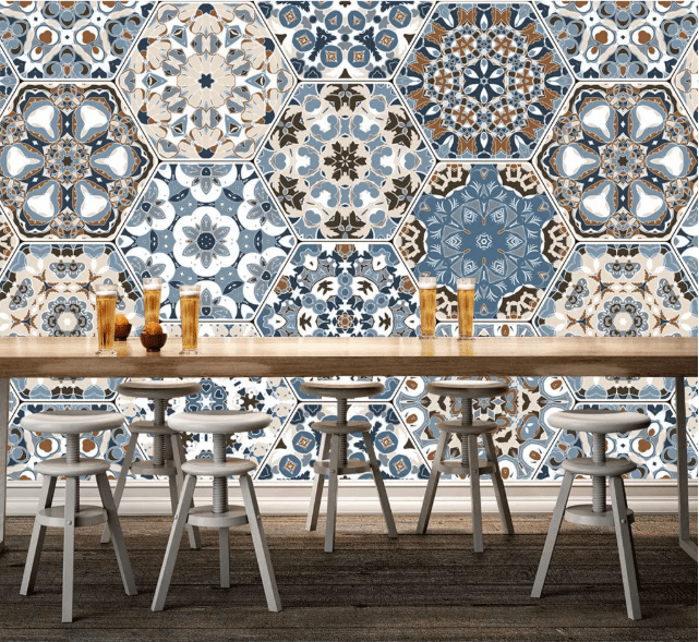3D Blue Pattern 2158 Wall Murals Wallpaper AJ Wallpaper 2