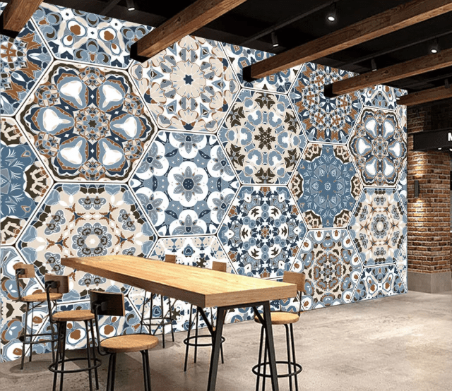 3D Blue Pattern 2158 Wall Murals Wallpaper AJ Wallpaper 2
