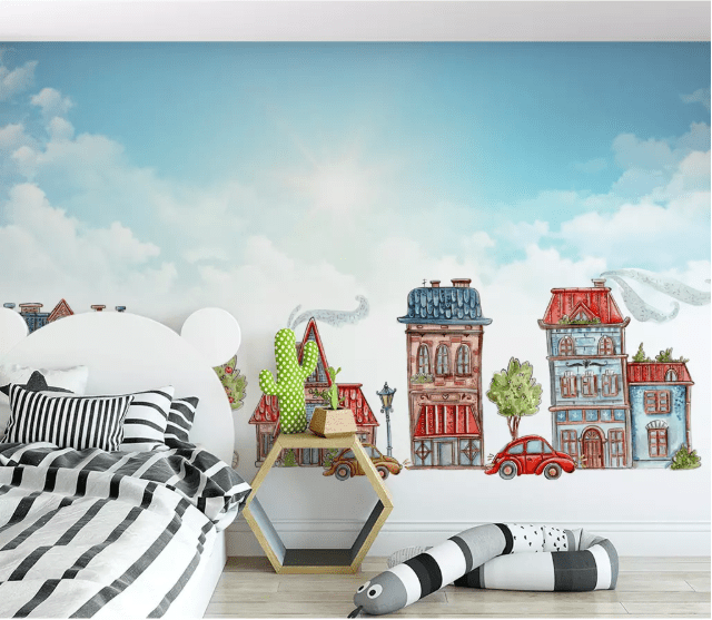 3D Color House 2201 Wall Murals Wallpaper AJ Wallpaper 2