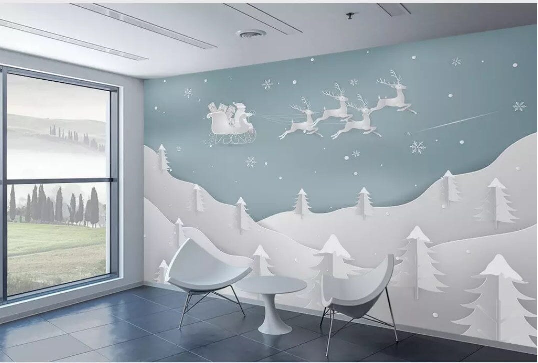 3D Fawn Carriage 2355 Wall Murals Wallpaper AJ Wallpaper 2